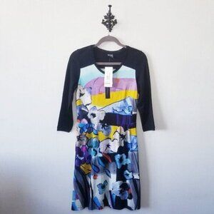 NEW Dolcezza Simply Art Dress Size S Abstract Wearable Art $155